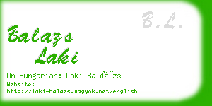 balazs laki business card